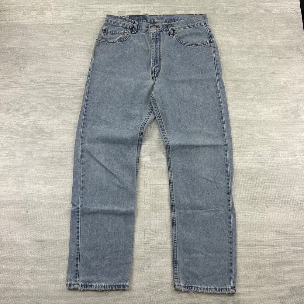 Vintage 90s Levis 505 Jeans Size 34x30 Blue Light Wash Regular Fit Straight Leg